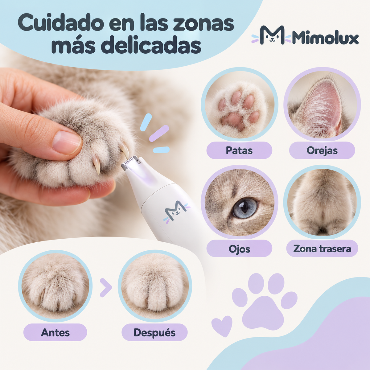 PawZen™ Recortador de Pelo para Gatos
